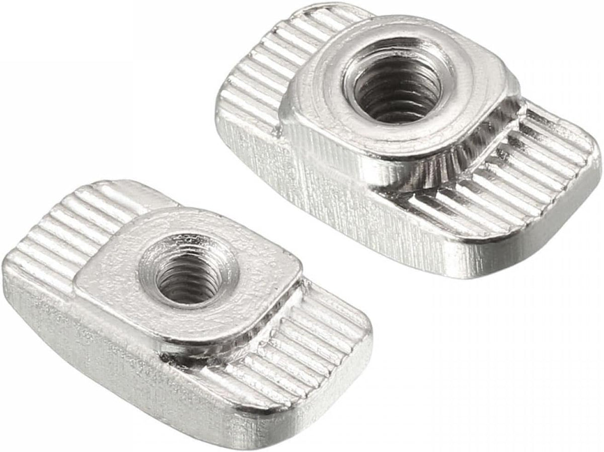 Sliding T Nuts - M3/M4 Metric Carbon Steel Thread for 3030 Series T Slot Aluminum Extrusion Profile, Silver Tone, Pack of 20