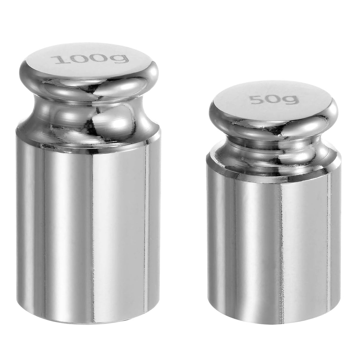 2pcs Calibration Weight Set 50g 100g M1 Precision Chrome Plated Steel for Digital Balance Scales