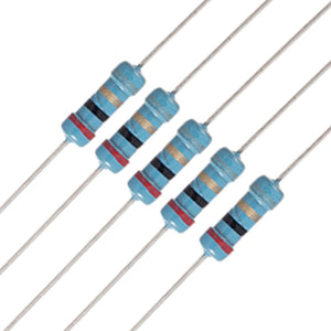 20 x 1/2W Watt 2 Ohm 2R Carbon Film Resistor 0.5W 55mm Length