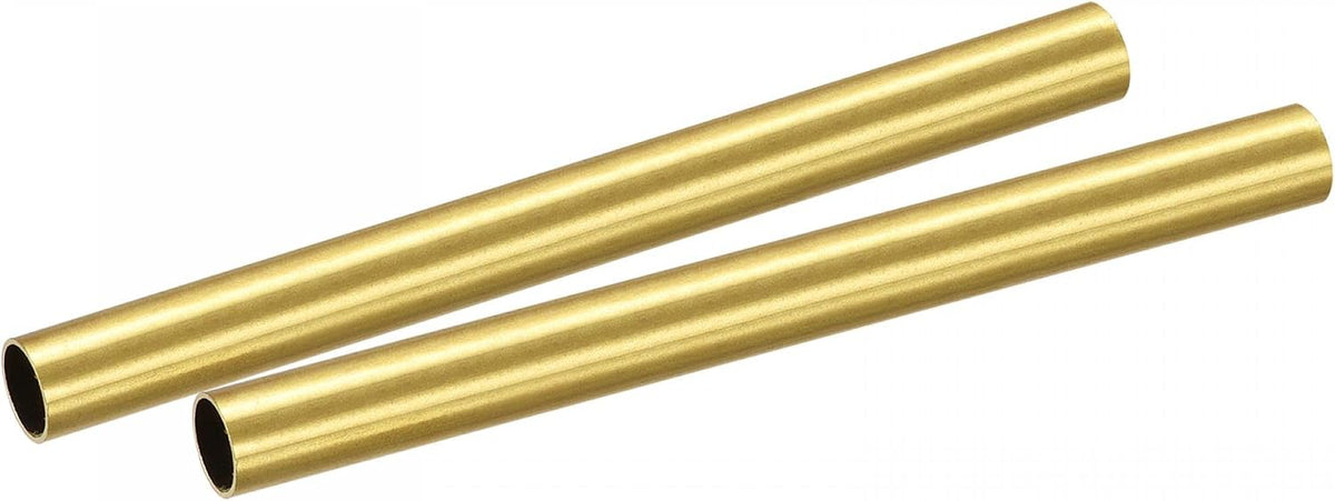 Brass Round Tube 9mm OD 0.5mm Wall Thickness 100mm Length Pipe Tubing 2 Pcs