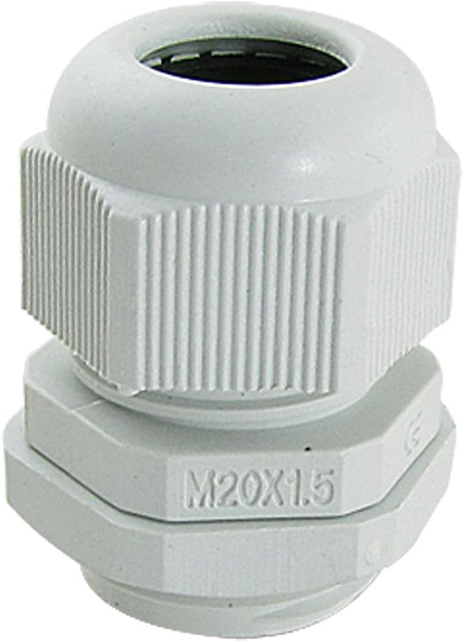 10 Pcs White Plastic Waterproof Cable Glands M20 x 1.5