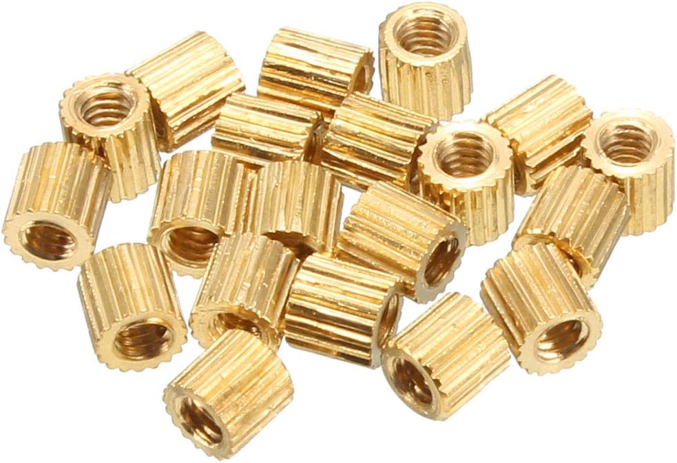 20pcs Brass Round Straight PCB Pillar Female Thread Standoff Spacer M2x3x3mm