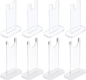 4pcs Acrylic Light Saber Display Stand, 2.4 Inch Knife Sword Display Holder Rack Fixed Blade Knife Collection, Clear Base