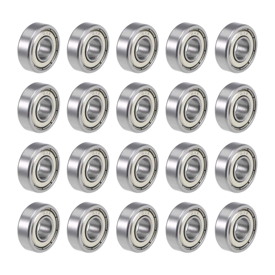 R4ZZ Deep Groove Ball Bearing 1/4-inchx5/8-inchx0.196-inch Shielded Z2 Lever Bearings 20pcs