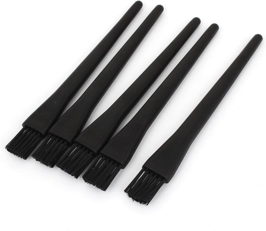 5 Pcs Black Plastic Handle PCB ESD Anti Static Cleaning Brush