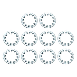 10Pcs 3/4 Internal Tooth Lock Washer, Zinc-Plated Carbon Steel Multi-Tooth Star Washer Locking Fastener, Silver Tone