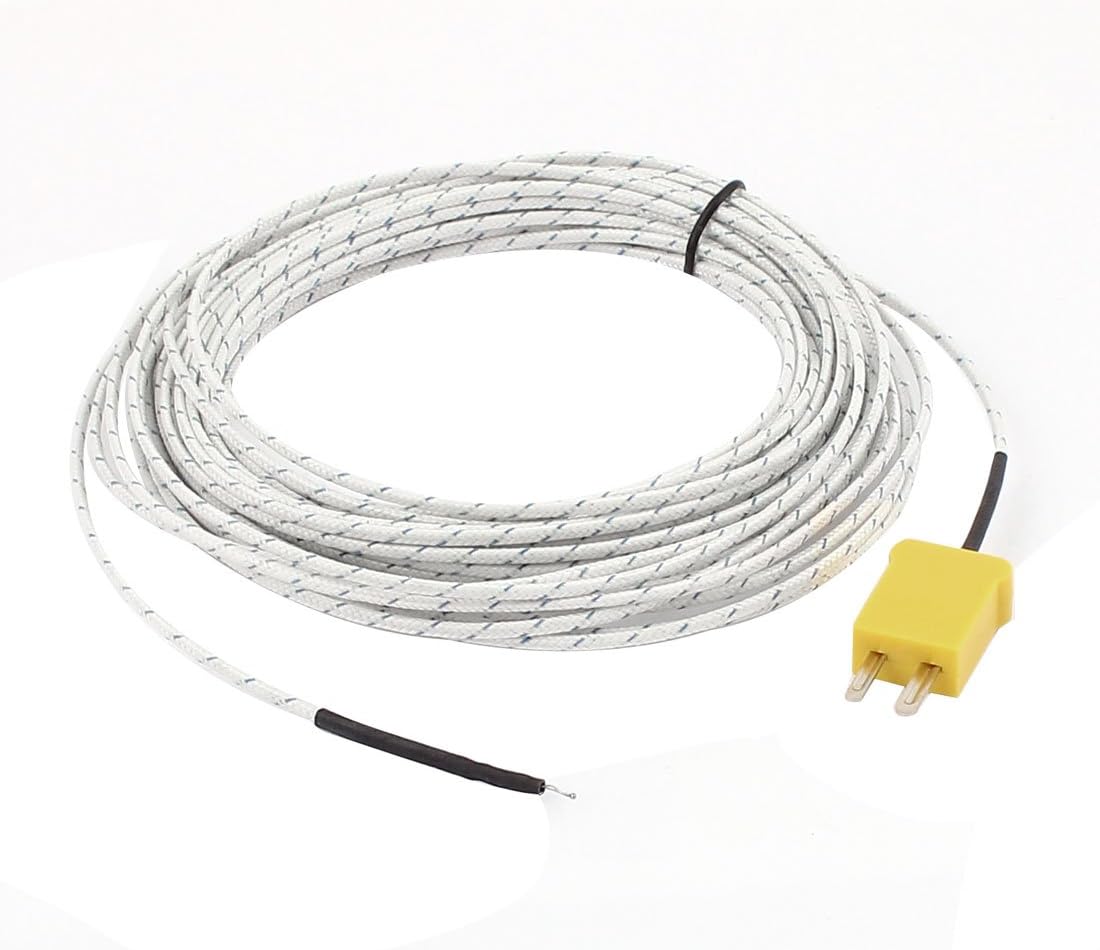 33Ft K Type Yellow Connector -50-204 Celsius Temperature Thermocouple Wire