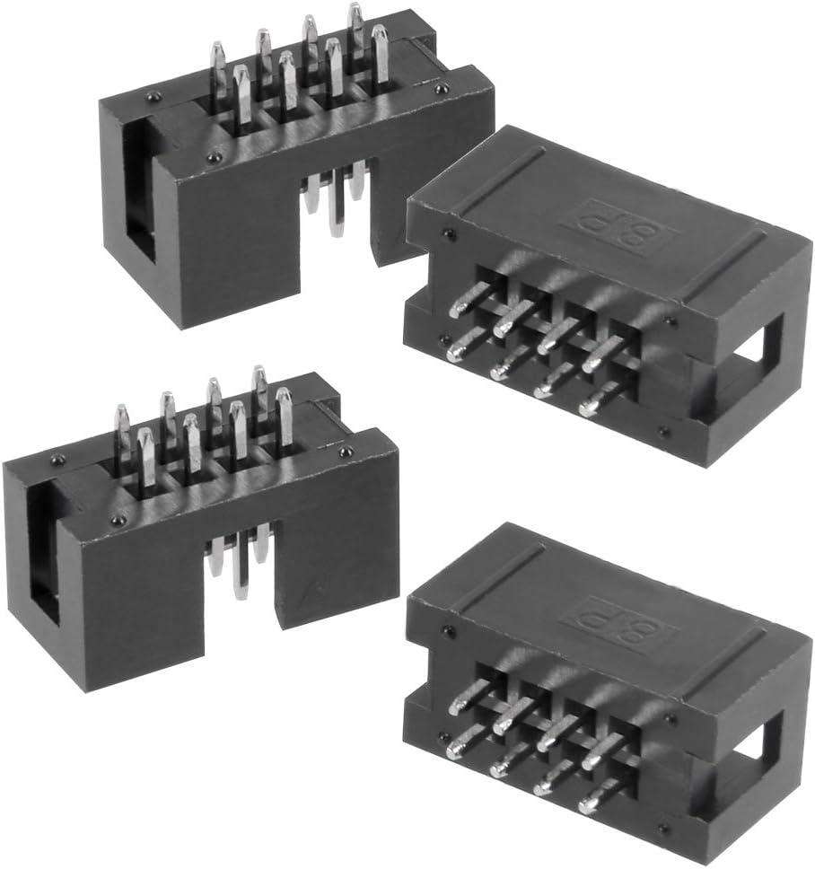 20Pcs 2.54mm Pitch 2x4-Pin Double Row Straight Box Header Connector PCB Board Socket