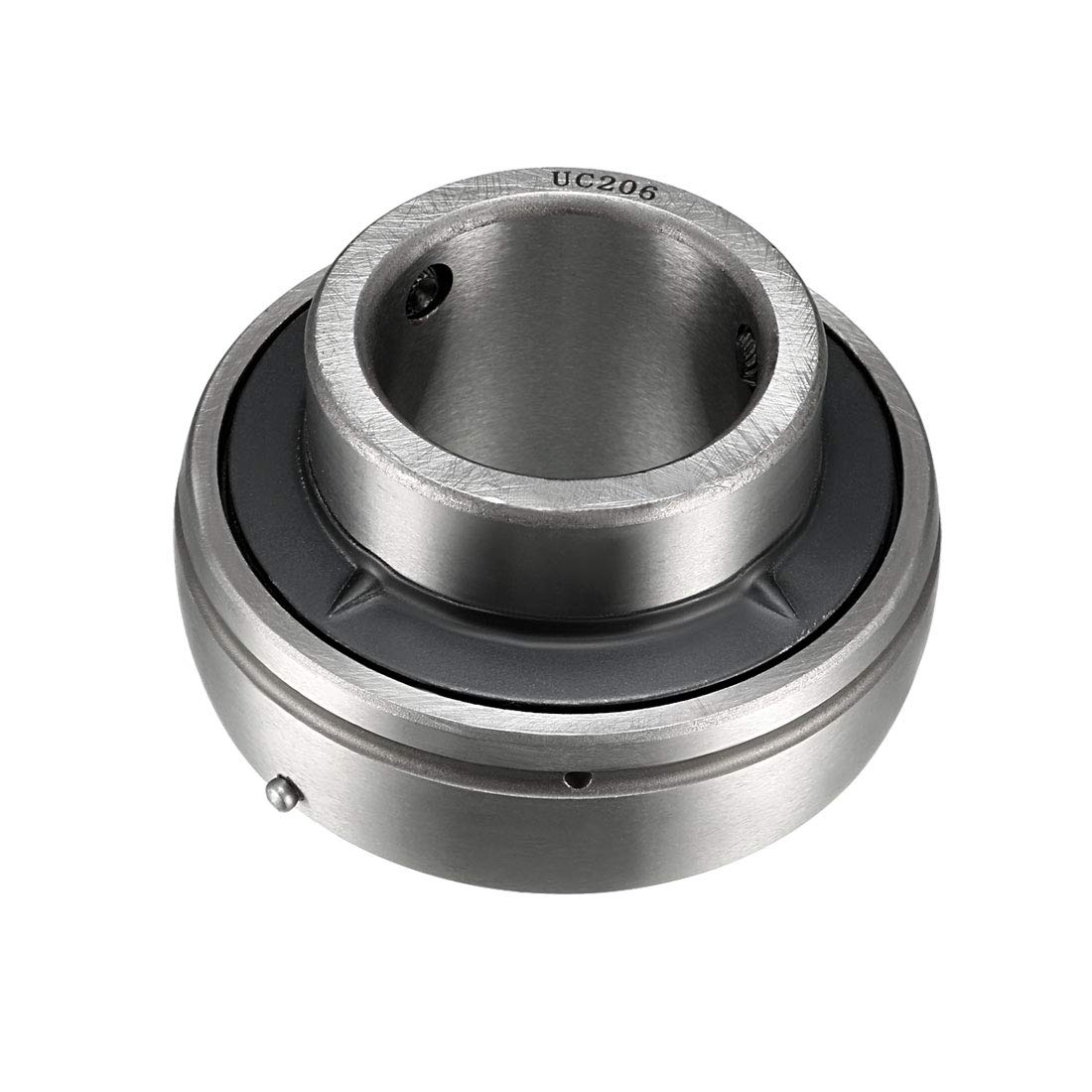 UC206 Insert Bearings, 30mm Bore Diameter, Chrome Steel, Set Screws Lock
