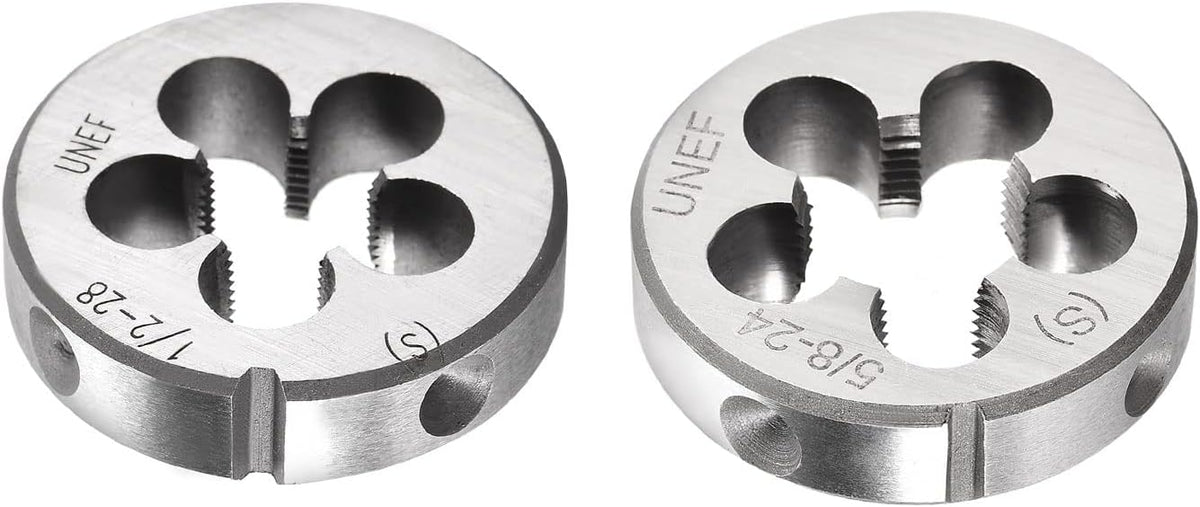 1/2-28 UNEF 5/8-24 UNEF Round Dies Machine Thread Threading Dies 1.5" OD Tool Steel