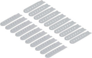 10 Pairs Snapback Strap Cover, 7 Holes Plastic Adjustable Hat Snap Buckle Replacement for Caps Repairing (Light Grey)