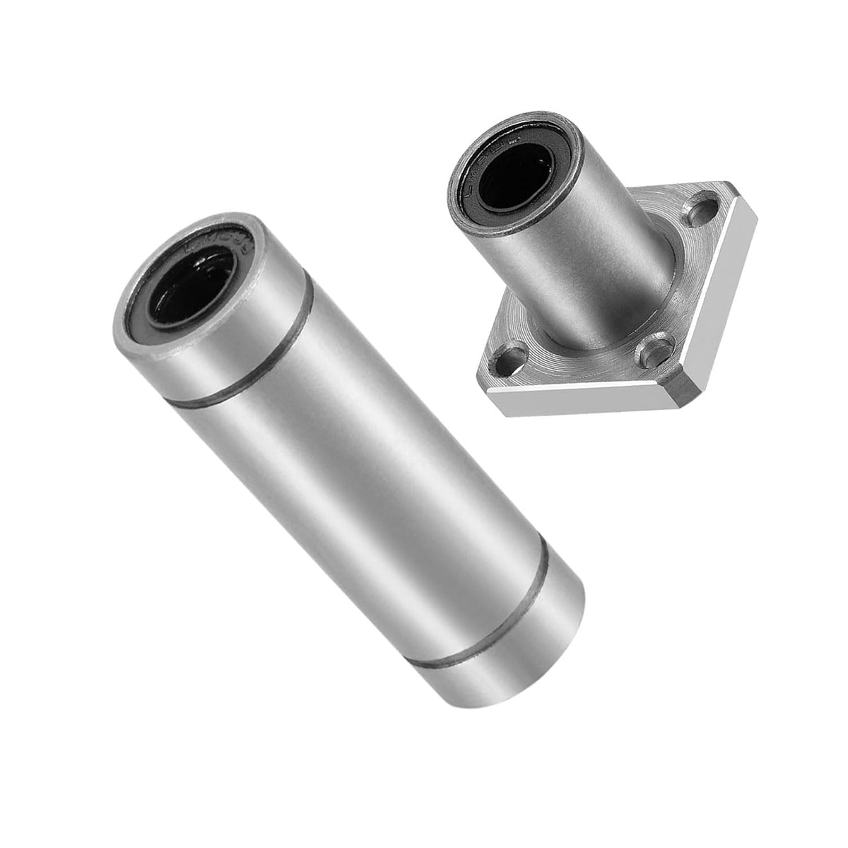Square Flange Linear Ball Bearings 8mm Bore Dia 15mm OD 24mm L 2pcs, Extra Long Linear Ball Bearings 8mm Bore Dia 15mm OD 45mm L 2pcs