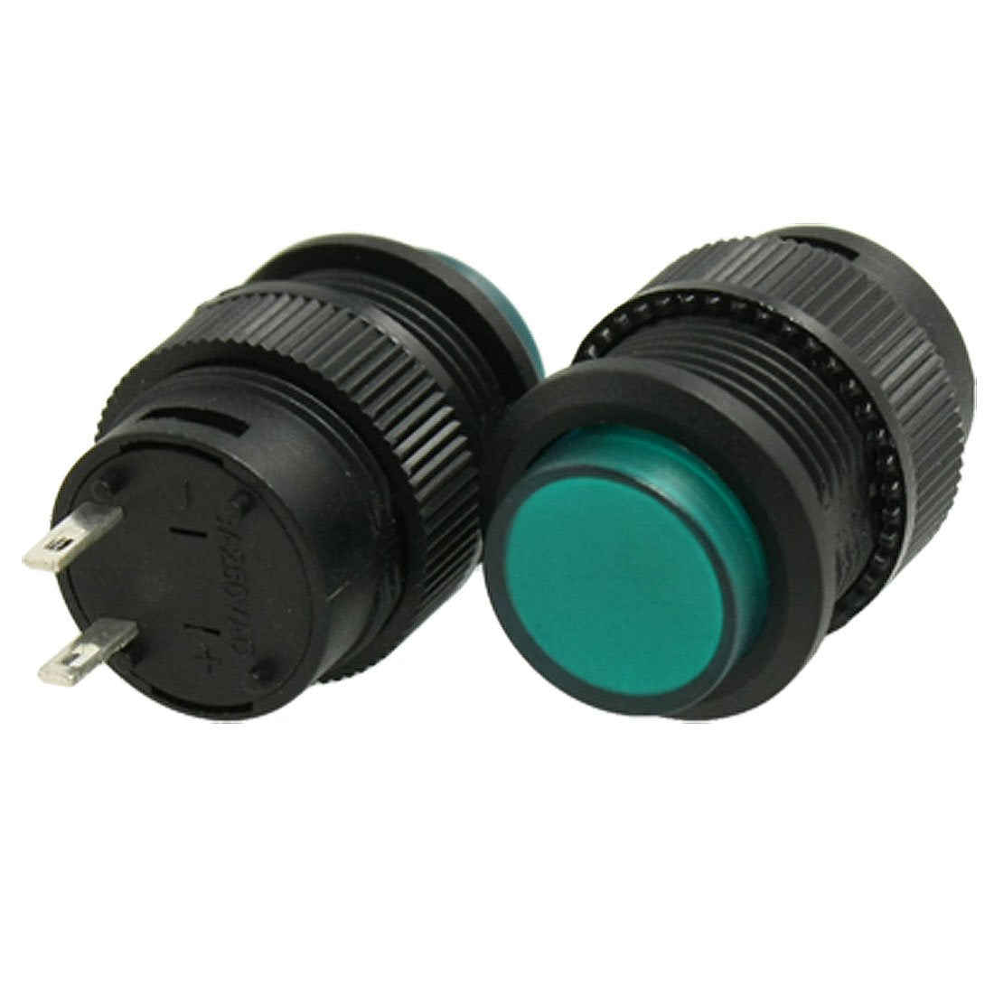 a11123000ux0393 Cap Self-Locking SPST Push Button Switch, AC 250V, 3 Amp, 10 Piece, Green