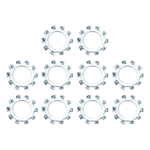 10Pcs 5/8 External Tooth Lock Washer, Zinc-Plated Carbon Steel Multi-Tooth Star Washer Locking Fastener, Silver Tone