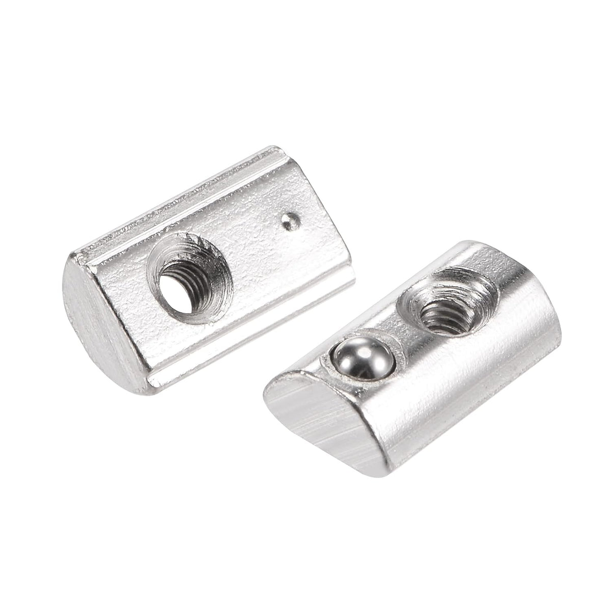 M3 T Slot Nuts Roll in Spring T-nut with Ball Carbon Steel for 2020 Series Aluminum Extrusion Profile Rail with 6mm Slot 15Pcs
