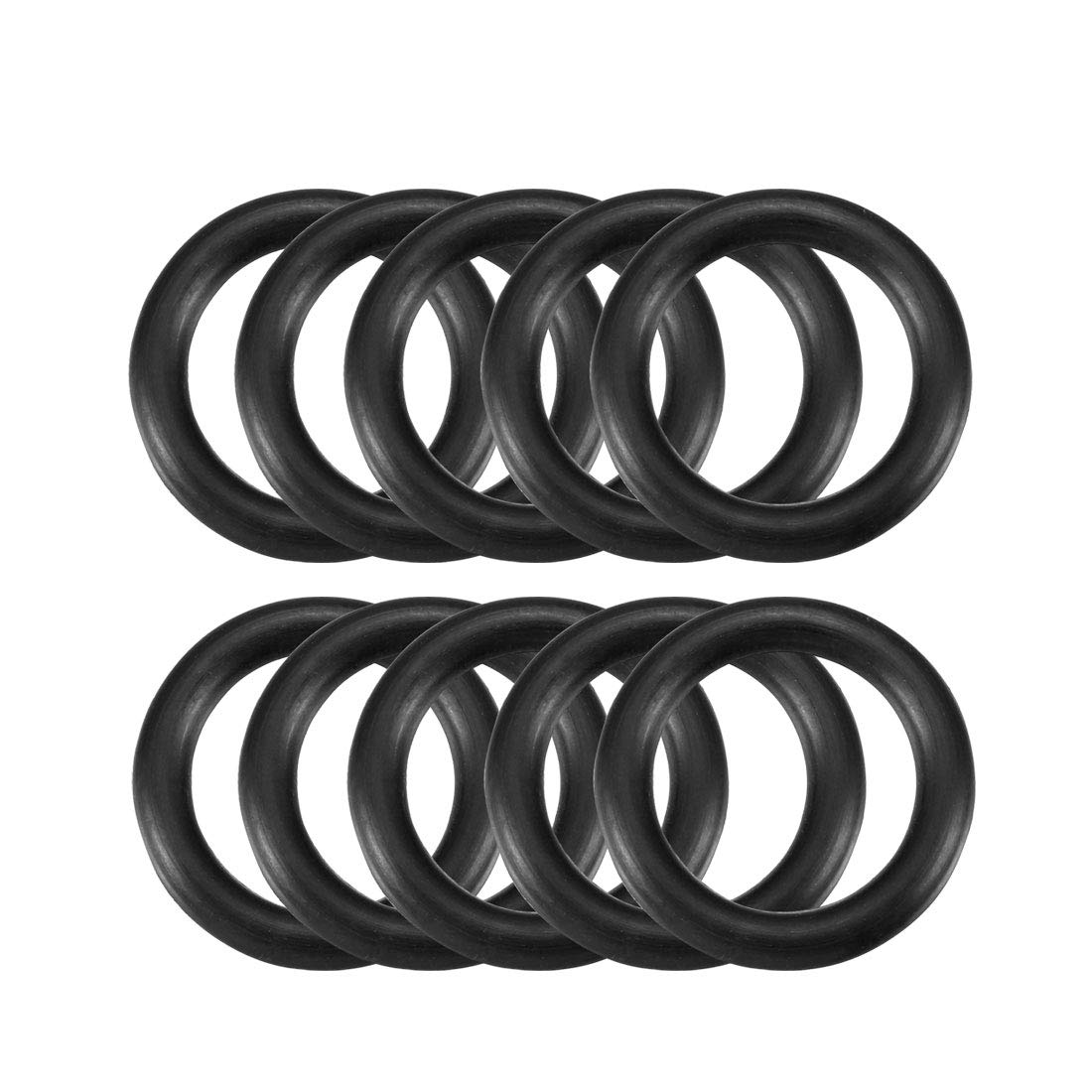 Nitrile Rubber O-Rings, 20mm OD 14mm ID 3mm Width, Metric Sealing Gasket, Pack of 10