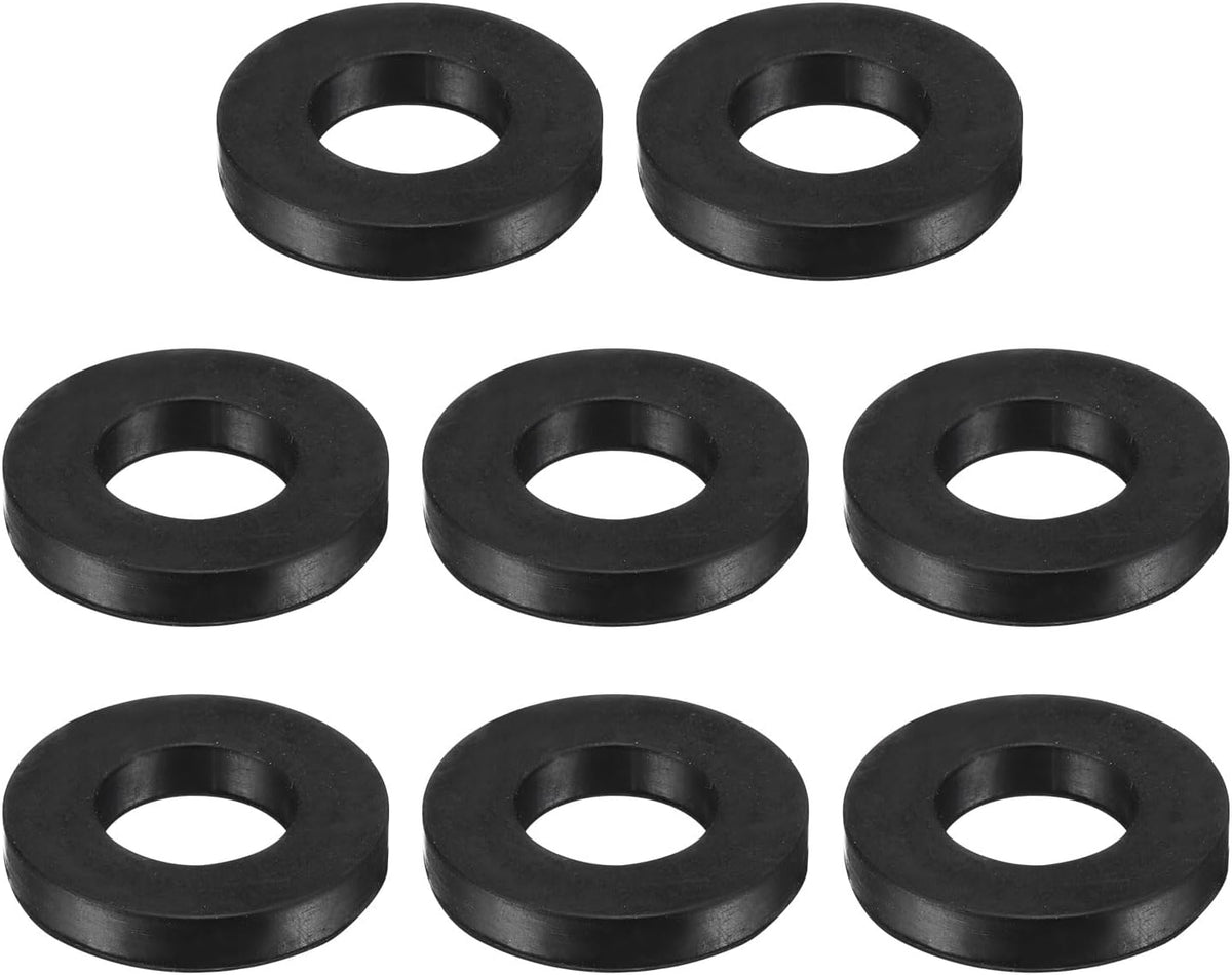 8 Pcs Solid Nitrile Rubber Flat Washer DN65 1-5/16" OD x 7/8" ID x 7/32" Thickness Large Washers O Ring Sealing Gaskets, Industrial Flat Rubber Spacer, Black