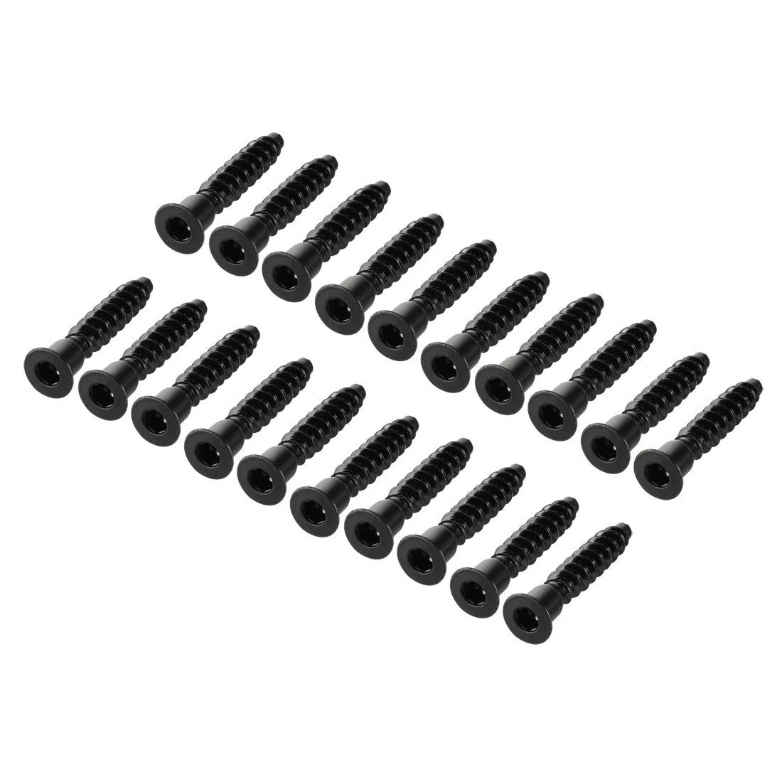 Furniture Confirmat Screw 7x39mm Hex Socket Wood Screws Powder Coated 20pcs
