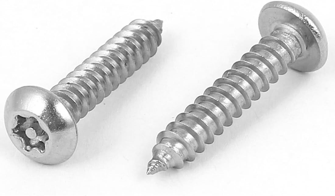 4.8mmx25mm Thread #10 Round Torx Head Self Tapping Screws 2pcs