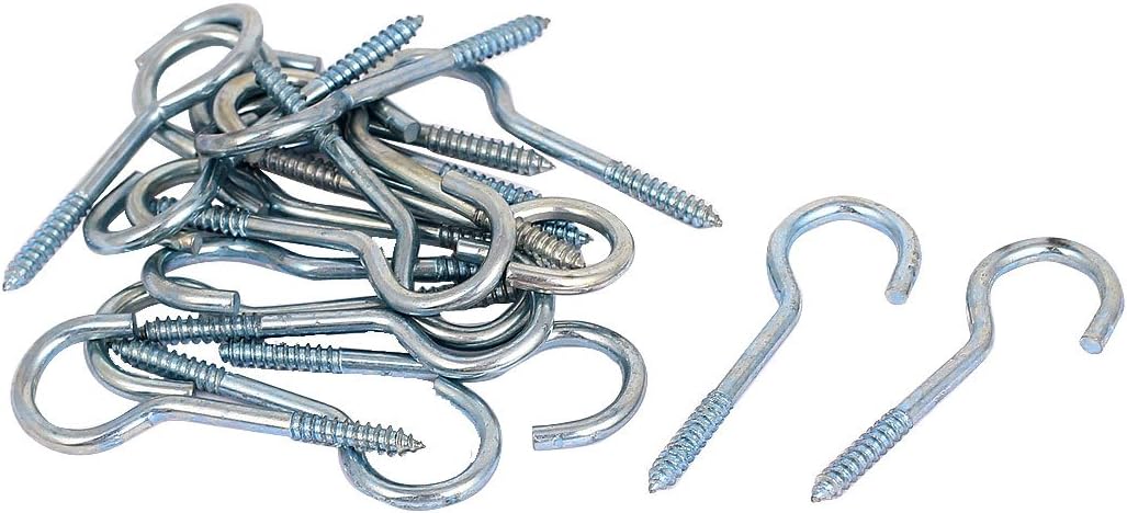 Garden Vine Wire 25x12mm Zinc Plated Screw Eye Hook Eyelet Bolt 20pcs