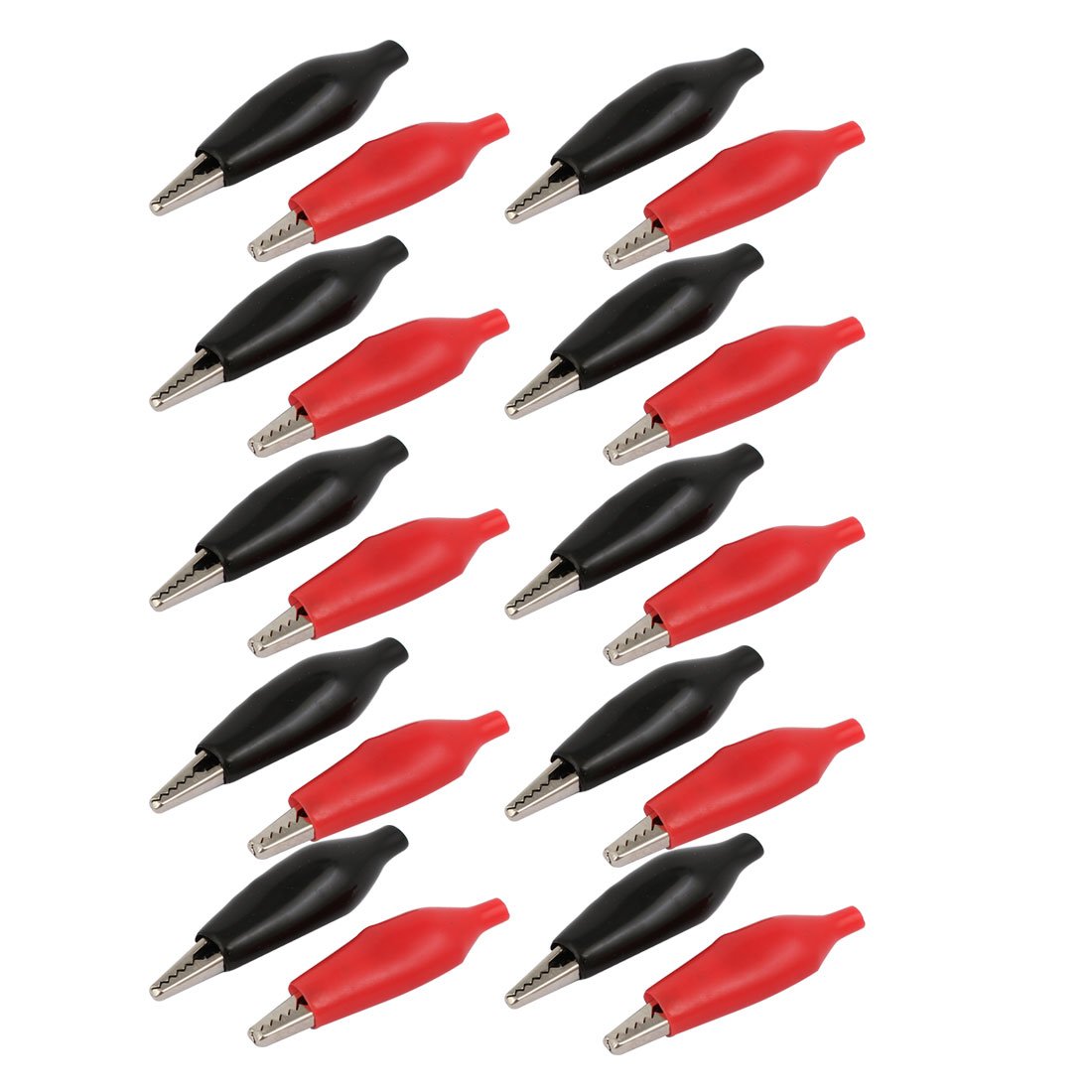 20 Pcs Insulated Alligator Clips Test Crocodile Testing Clamps Red Black