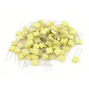 50 x 100V 0.22uF 220NF Radial Lead Box Type Film Correction Capacitor