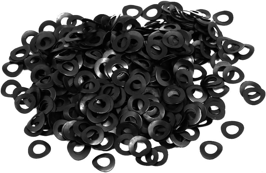3mm Fitting Dia Carbon Steel Compressed Type Curved Spring Washer 500pcs