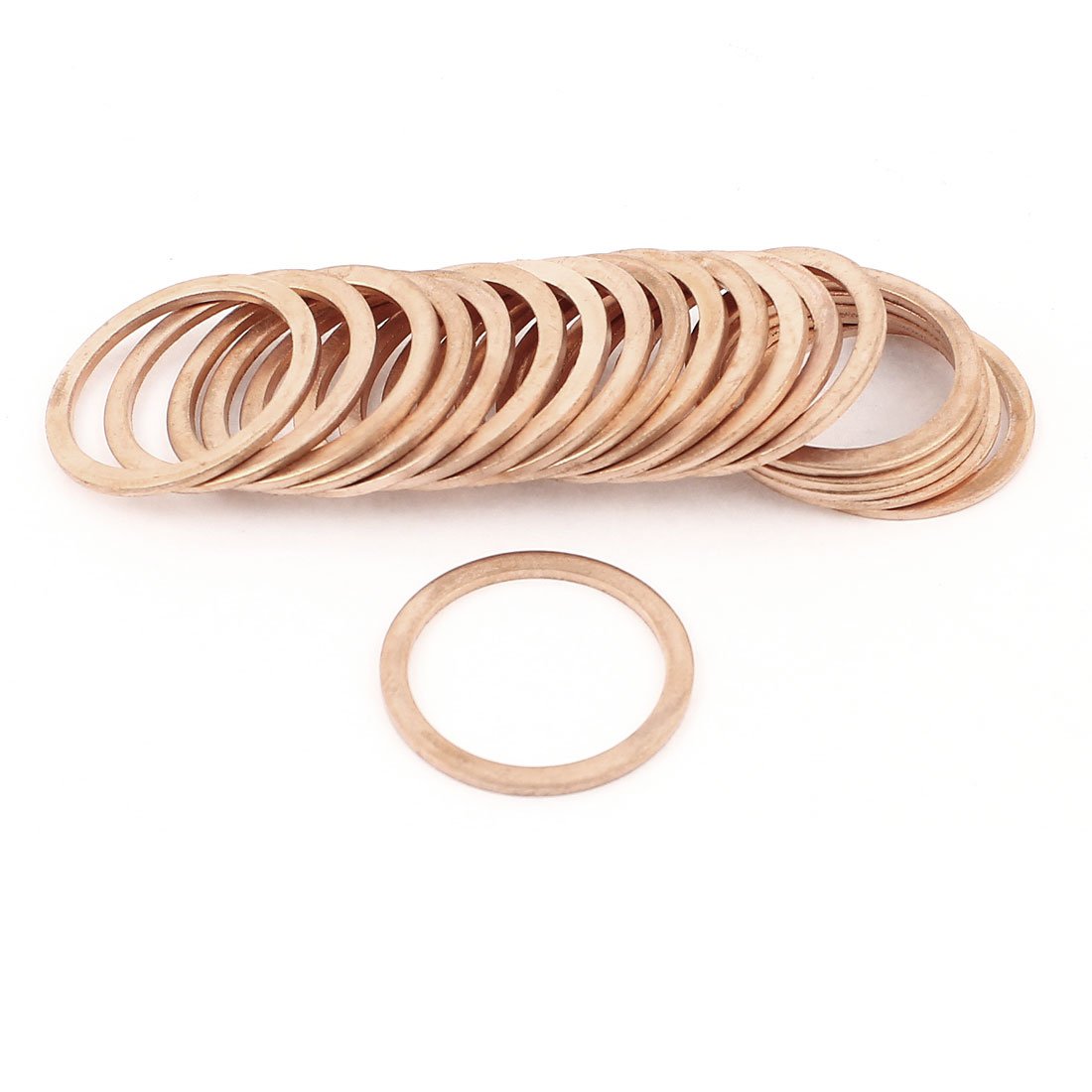 20Pcs 24mmx30mmx1.5mm Copper Crush Washer Flat Oil Drain Gasket