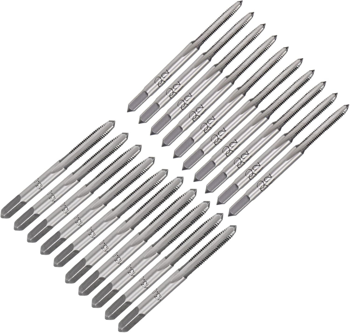 Metric Hand Tap M2 & M3 Thread 3 Straight Flutes H2 High Speed Steel 10 Pairs
