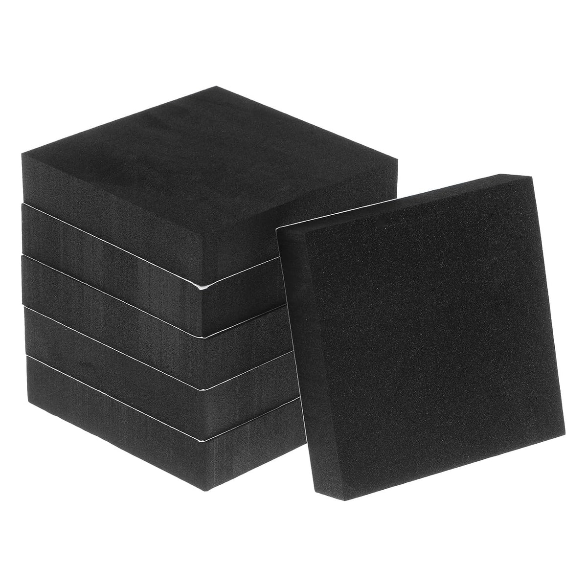 6pcs Adhesive Foam Padding Sheets 3/4 Inch Thick x 4 Inch Long Square EVA Foam Sheet Self Stick Non-Slip Anti Vibration Pads, Anti-Skid Noise