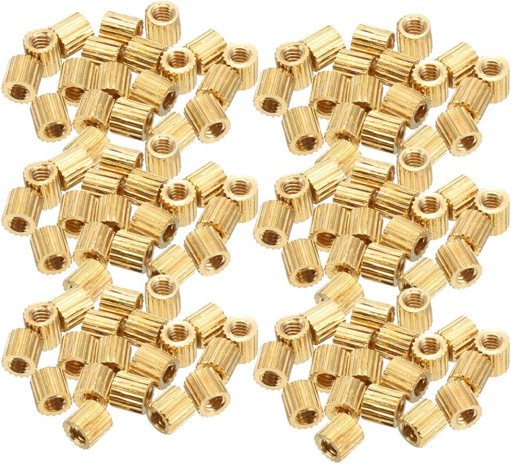 116pcs Brass Round Straight PCB Pillar Female Thread Standoff Spacer M2x3x3mm