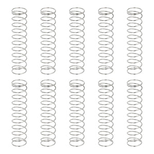 10Pcs Compression Springs, 0.6mm Wire Diameter x 9mm OD x 40mm Length 304 Stainless Steel Extension Spring Ballpoint Pen Pressure Springs for Shop Home Repairs, Silver