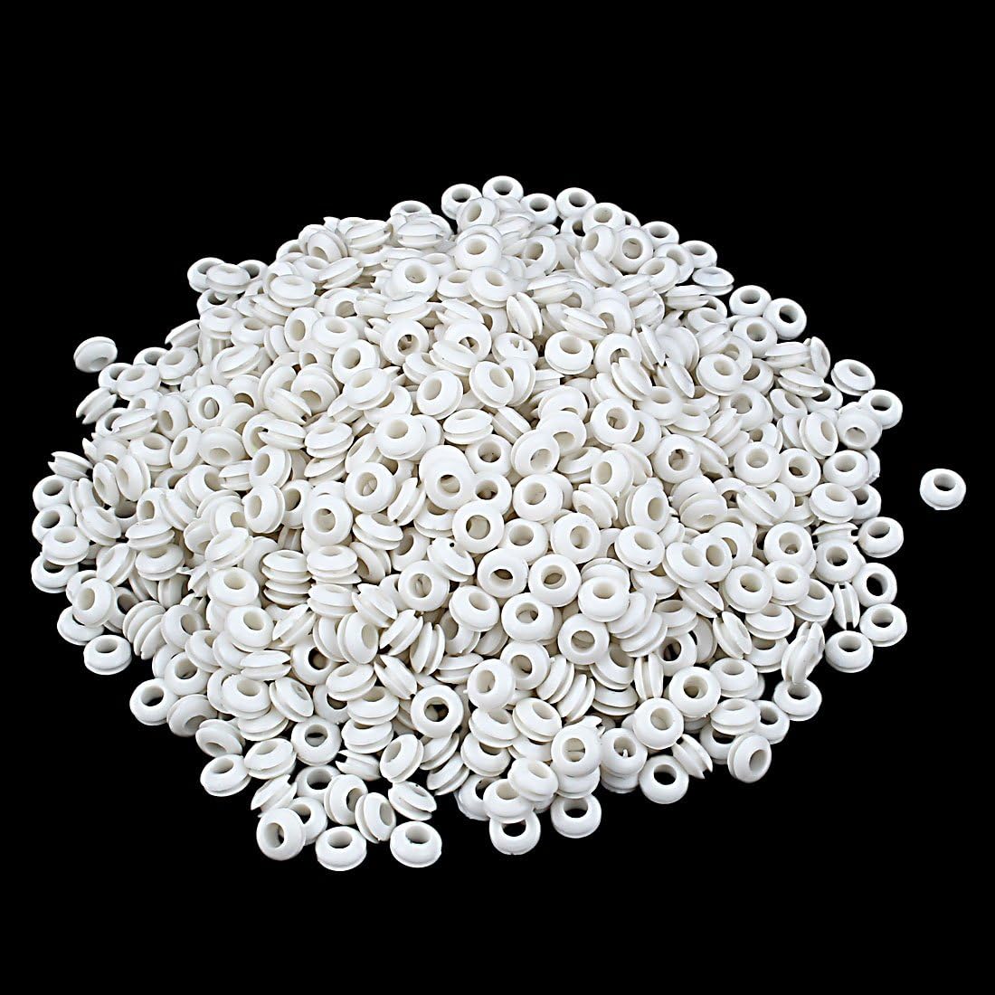 1000PCS 5mm Inner Dia Dual Sides Rubber Wiring Grommets Gasket Ring