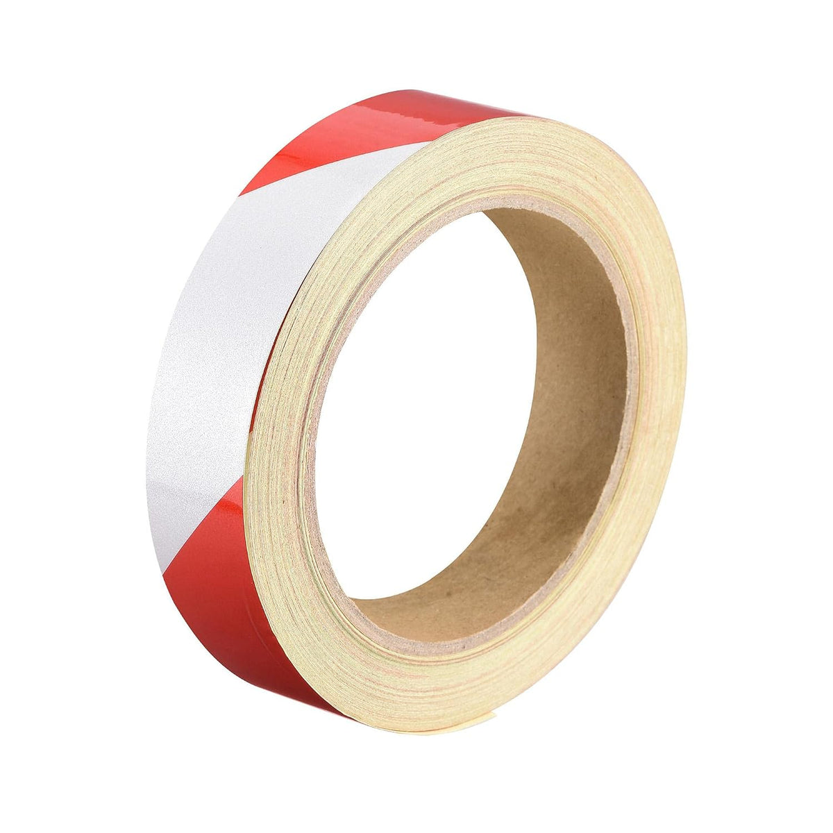 Reflective Tape Red White, 20mm x 25m, Outdoor Waterproof Warning Tape for Bikes, RV, and Boat Striping Marking