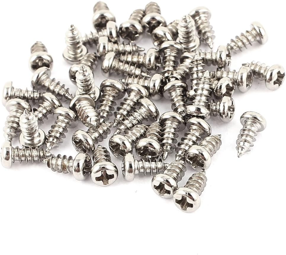 50pcs M2.5 X 6mm Stainless Steel Cross Pan Head Self Tapping Screws Bolts