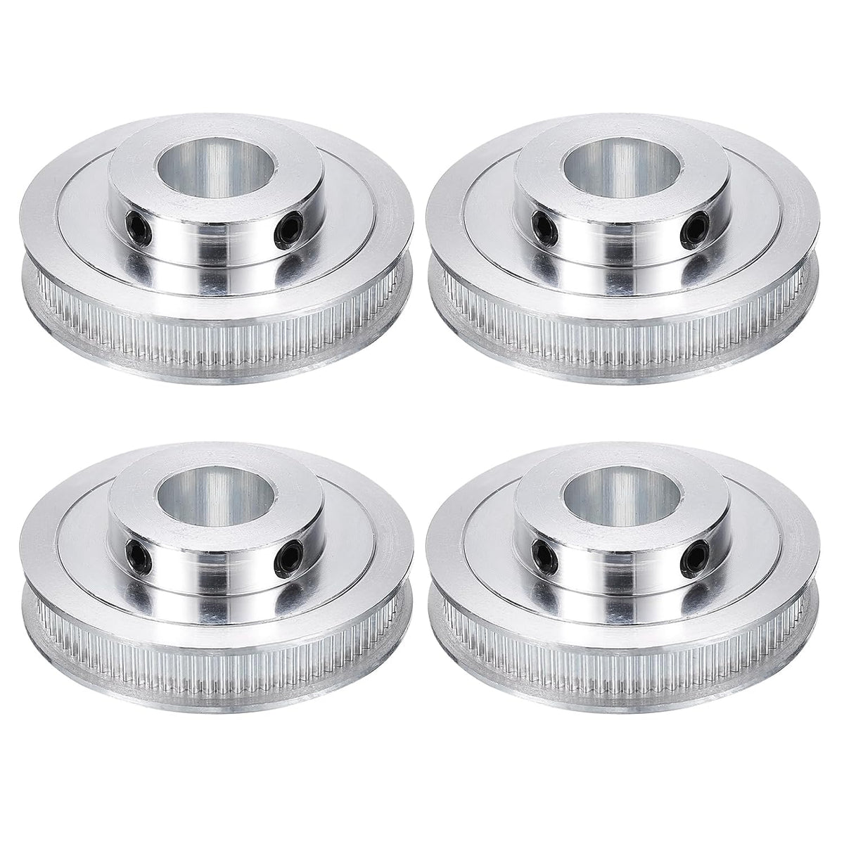 4pcs GT-2 Pulley Synchronous Wheel 80 Teeth 16mm Bore, Fit with 6mm Width Belt, Aluminum Alloy Timing Pulley Wheel for 3D Printer, CNC Machine