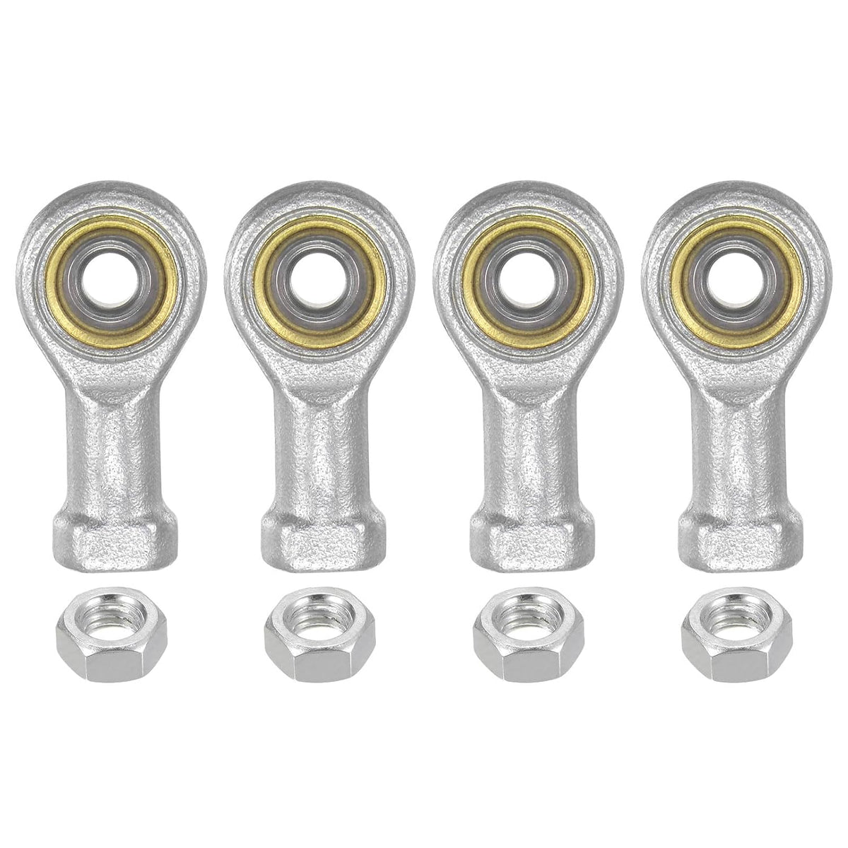 4pcs PHSA5 Female Rod End Bearing M5 Bore and M5x0.8 Right Hand Thread, Self-Lubricating Joint Rod Ends, Includes Jam Nuts