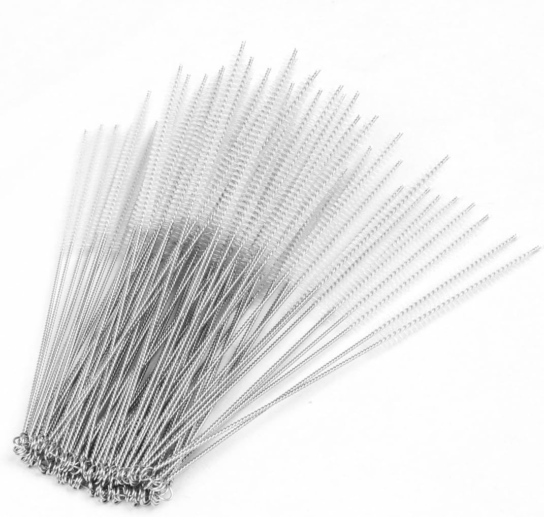 Nylon Test Tube Bottle Cup Cleaning Tool Brush 5mm 100pcs Clear