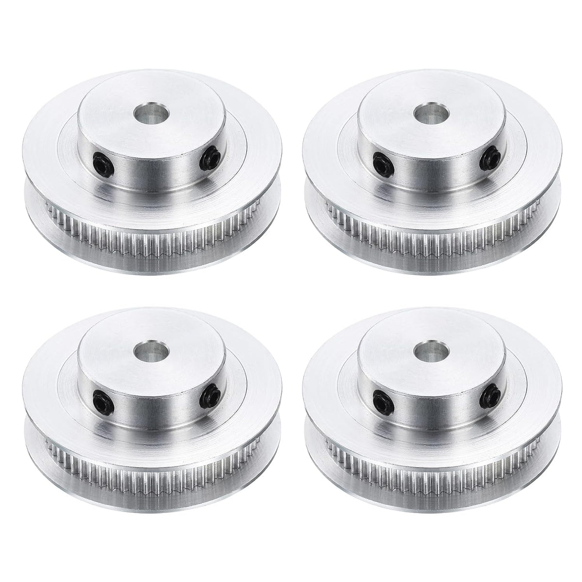 4Pcs GT-2 Pulley Synchronous Wheel 60 Teeth 6mm Bore, Fit with 6mm Width Belt, Aluminum Alloy Timing Pulley Wheel for 3D Printer, CNC Machine