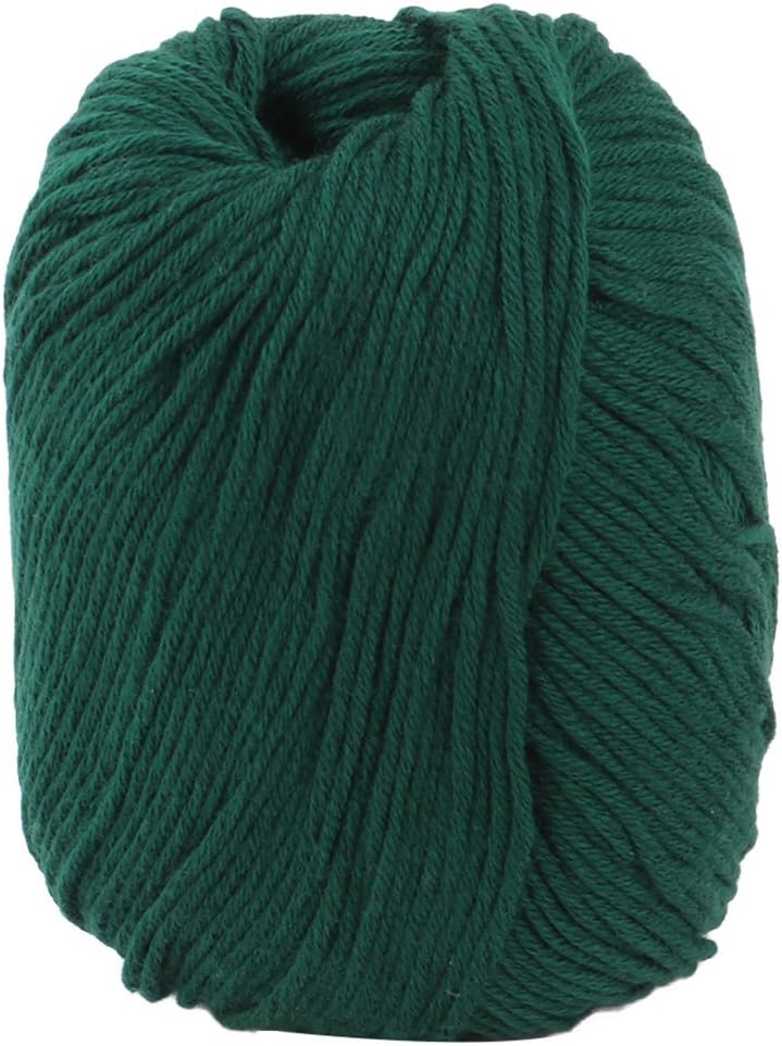 LinkMejor Lady Sweater Scarf Gloves Hat Crochet Hand Knitting Weaving Yarn Cord 50g Dark Green