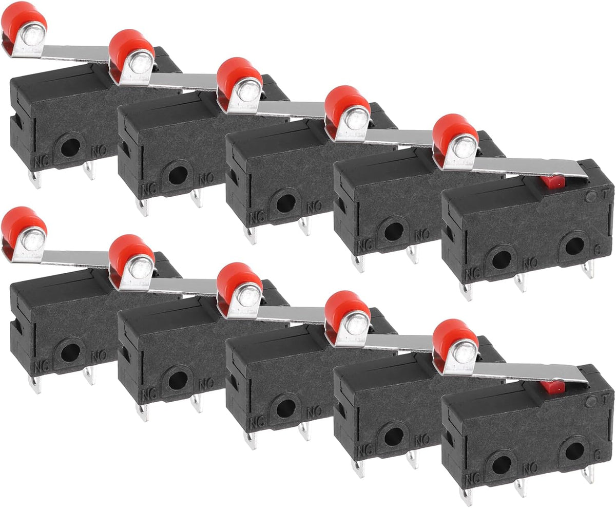 10Pcs KW11-3Z-N 1NO + 1NC Micro Limit Switch 5A 125/250VAC Waterproof Miniature Micro Switches for Precision Components