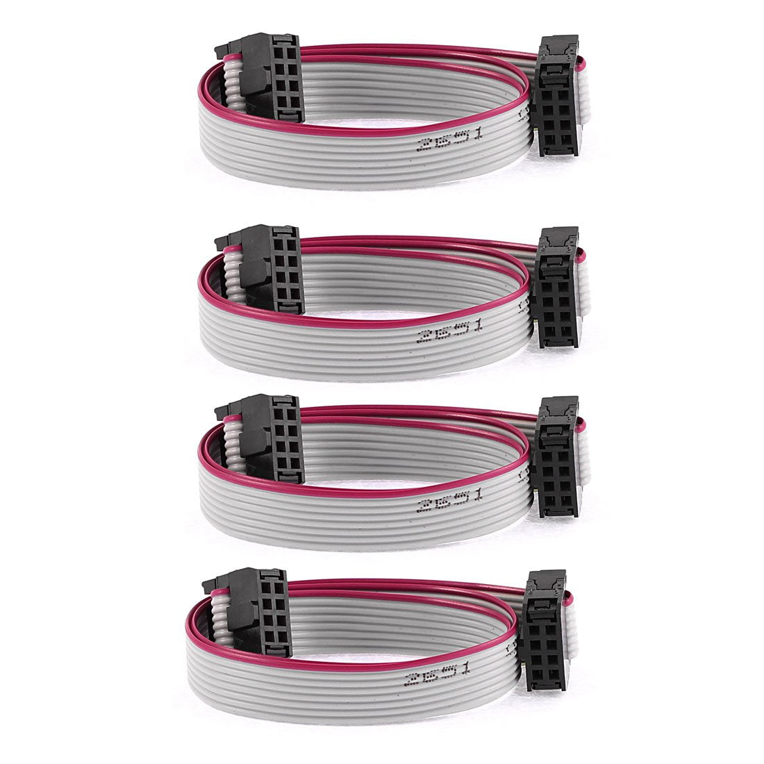 IDC Connector Flat Ribbon Cable, F/F 8 Pins, 2.54 mm Pitch, 30 cm Long, 4 Pieces