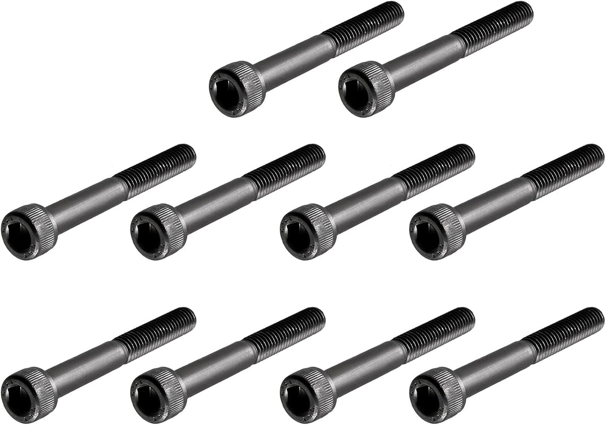 M6x50mm 12.9 Alloy Steel Screw Cap Point Hex Socket Screws Bolts 10Pcs