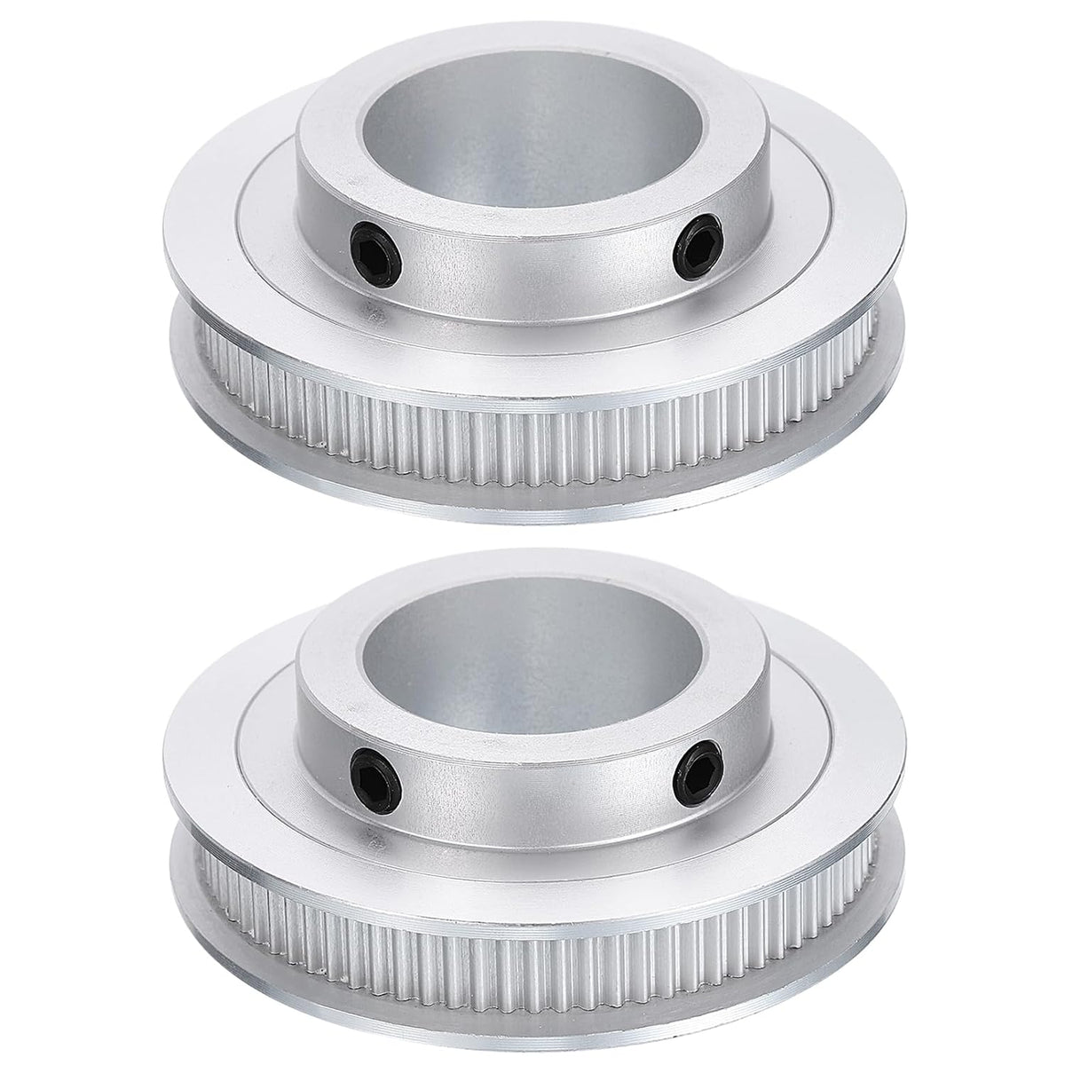 2pcs GT-2 Pulley Synchronous Wheel 80 Teeth 25mm Bore, Fit with 6mm Width Belt, Aluminum Alloy Timing Pulley Wheel for 3D Printer, CNC Machine