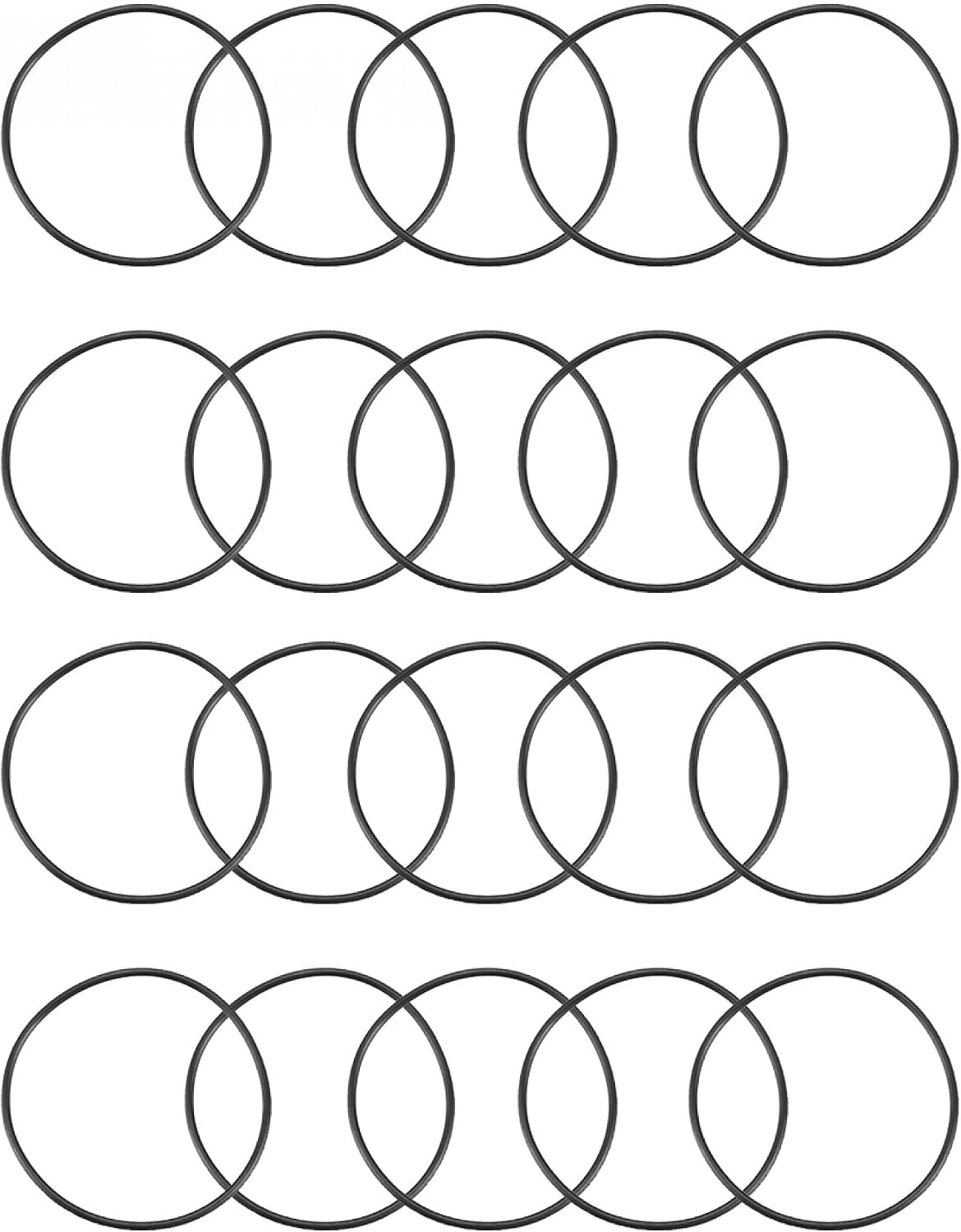 Nitrile Rubber O-Rings, 30mm OD 28mm ID 1mm Width, Metric Sealing Gasket, Pack of 20