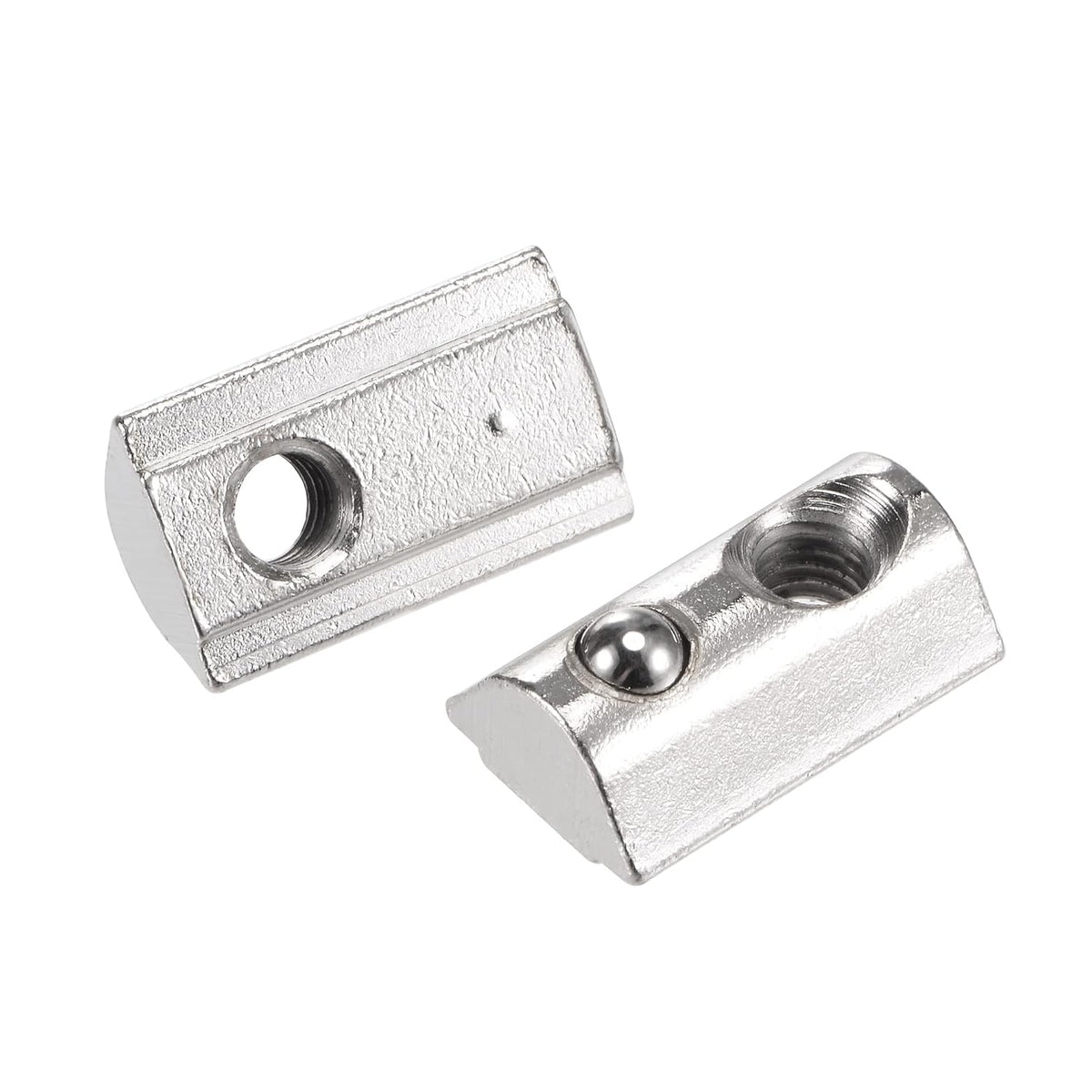 M6 T Slot Nuts Roll in Spring T-nut with Ball Carbon Steel for 4040 Series Aluminum Extrusion Profile Rail with 8mm Slot 15Pcs