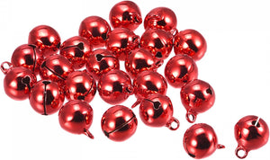 Jingle Bells, 9/16" 24pcs Small Bells for Craft DIY Christmas Decoration, Red