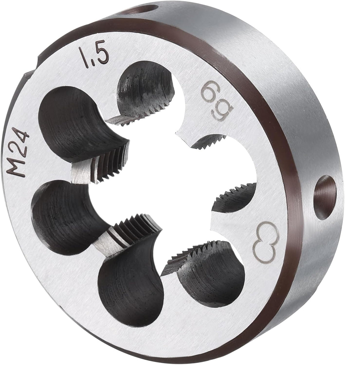 Round Threading Die M24 x 1.5 Metric Thread Right Hand Screw Cutting Fixed Dies, Alloy Tool Steel Tapping Repair Tool