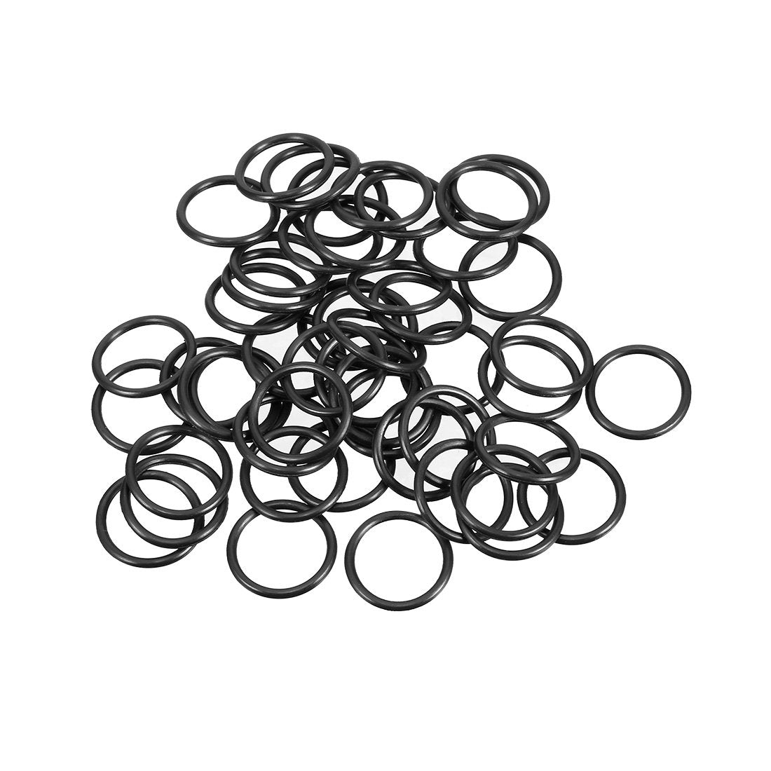 Nitrile Rubber O-Rings 15mm OD 12mm ID 1.5mm Width, Metric Sealing Gasket for Automotive Machine Plumbing, Pack of 50