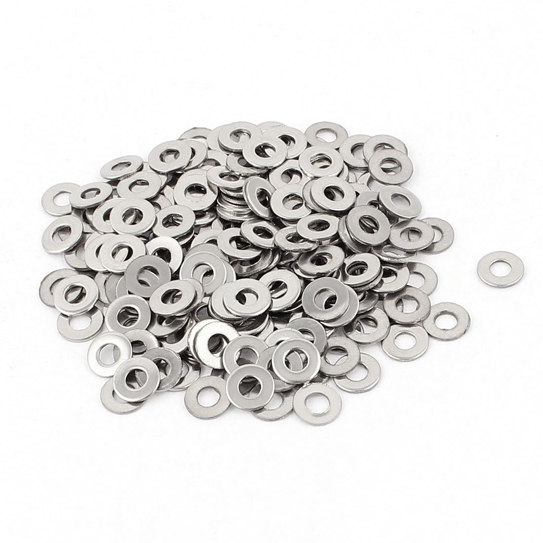 a15090700ux0160 200pcs 304 Stainless Steel M3 Flat Washers Spacers Gasket Silver Tone Pack of 200